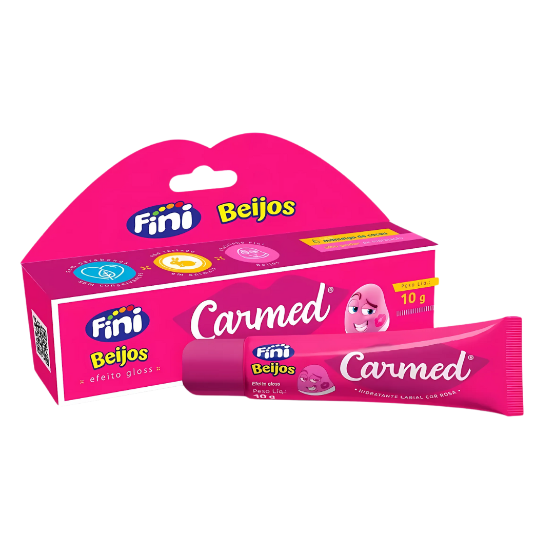 Hidratant Lèvres Carmed Fini Beijos - Effet Gloss & Couleur Rose (10g)