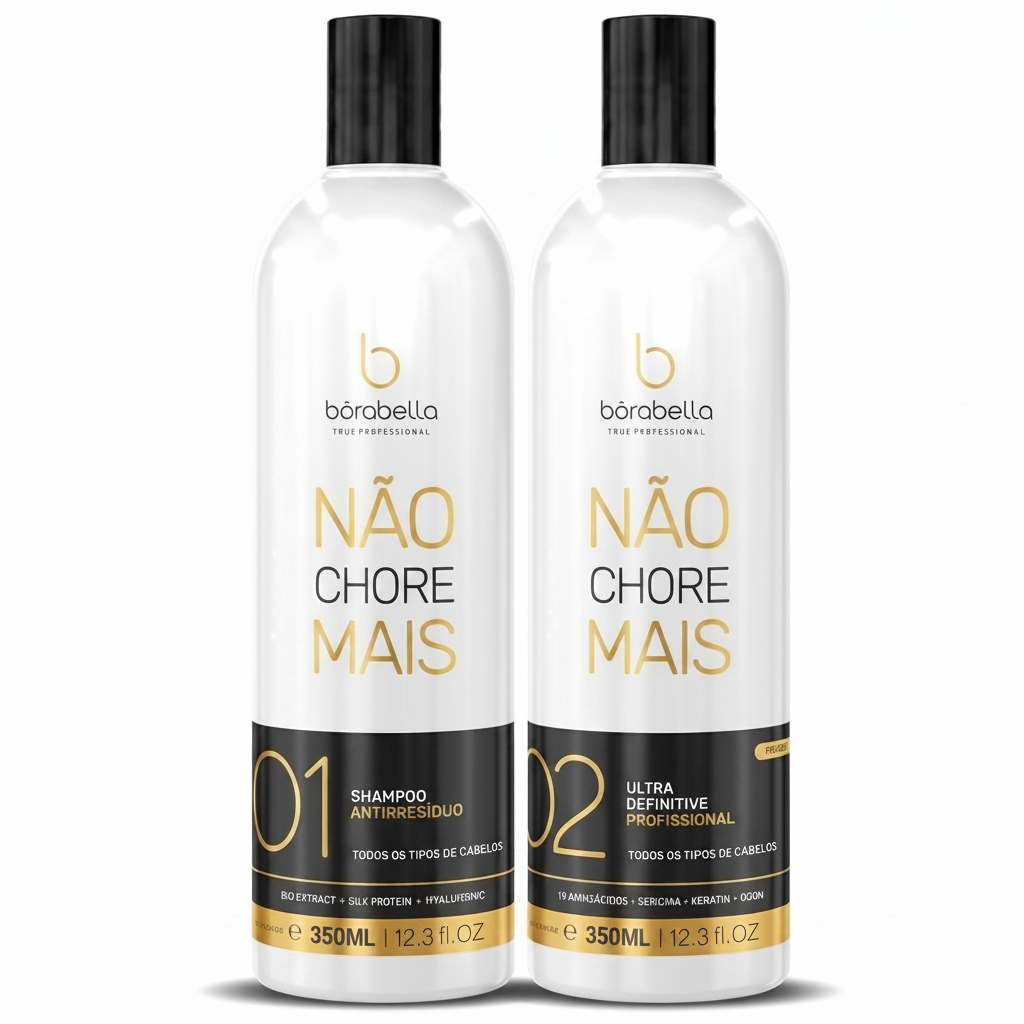 Kit Escova Progressiva Profissional Borabella | Não Chore Mais – 2x350ml
