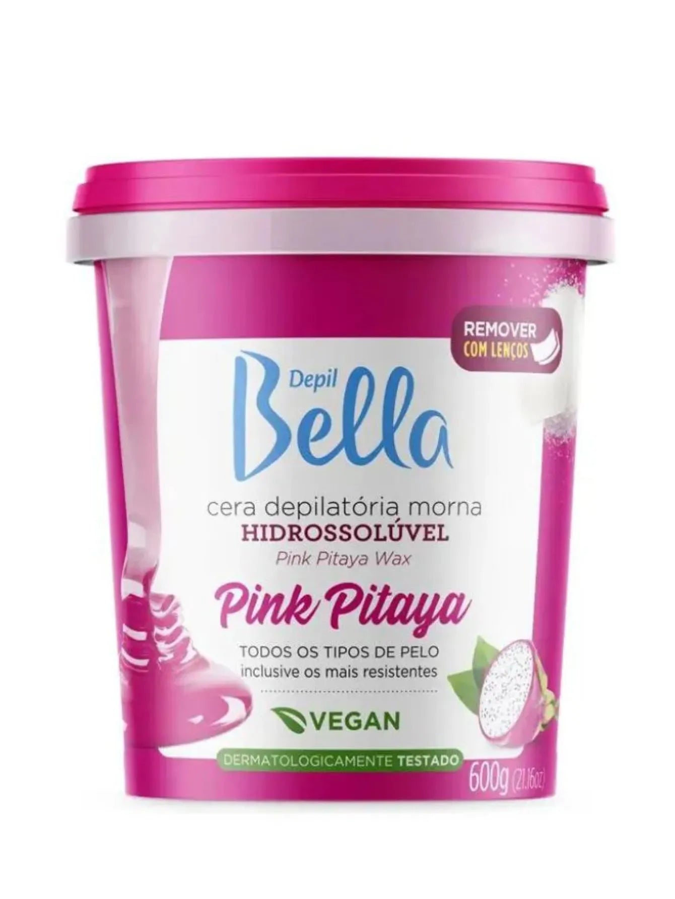 Cire À Épiler Hydrosoluble Depil Bella Pink Pitaya (600g) - Rinçable À L'eau
