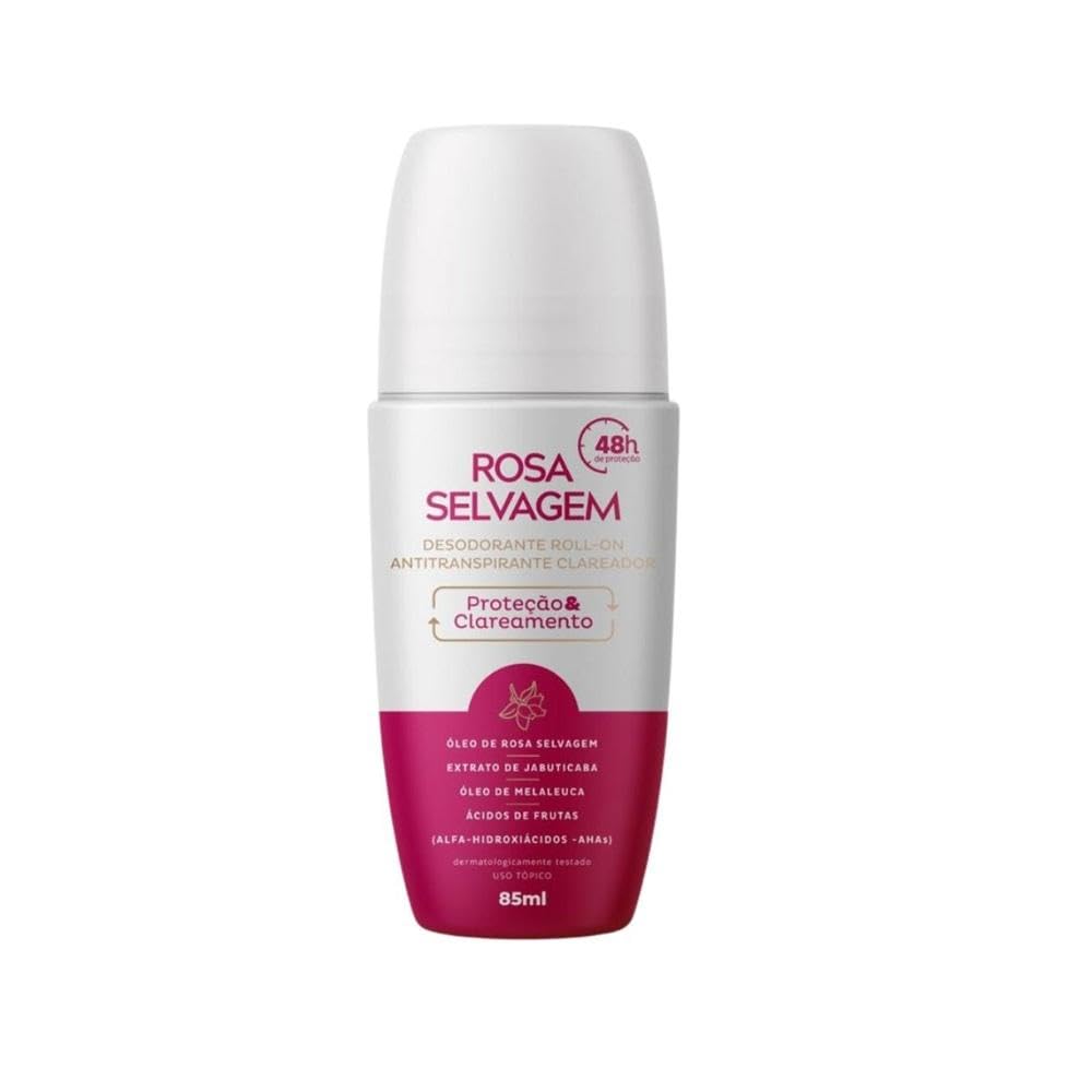 Déodorant Roll-On Antitranspirant Éclaircissant 48h 85ml - Rosa Selvagem