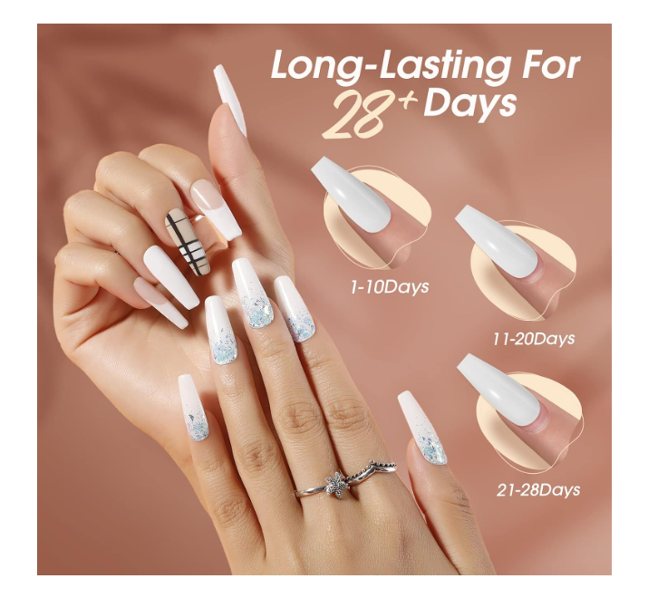 Kit de esmalte em gel branco nude vermelho escuro marrom