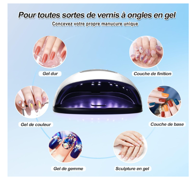 Lampe UV Pour Gel à Ongles Avec Poignée 220W