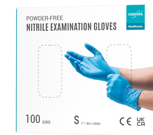 Gants Bleus Nitrile Sensitive 100und S Produits jetables