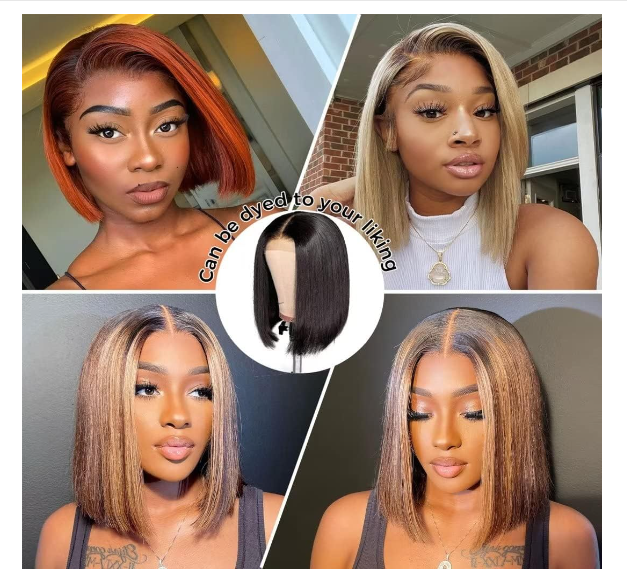 Perruque Femme Cheveux Humains Brésiliens Naturels 4x4 (25cm)