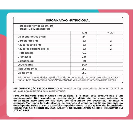 Big Boom - Creatina 3 em 1 - Creatina, Colágeno, BCAAs e Palatinose