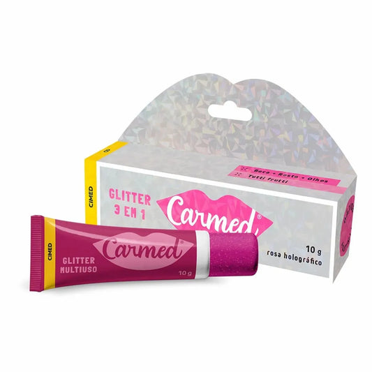 Baume à Lèvres Multifonction Carmed Paillettes 3-en-1 Tutti Frutti – 10g