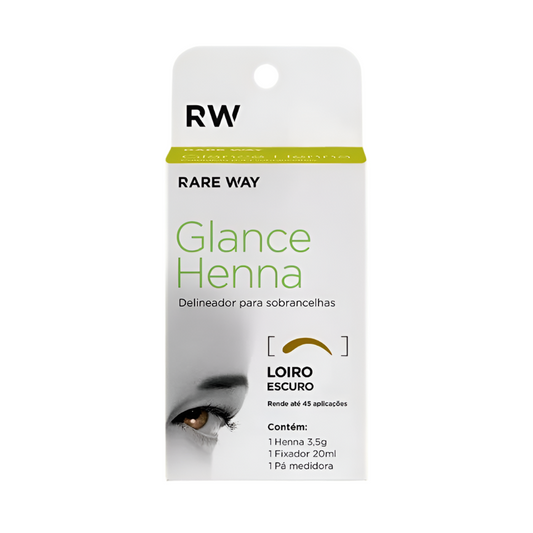 Kit para Sobrancelhas de Henna Glance, Loiro Escuro, 3,5g