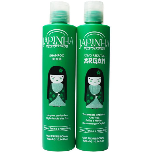 Kit Lissage Organique Japinha - Shampoing 300 ml + Réducteur 300 ml