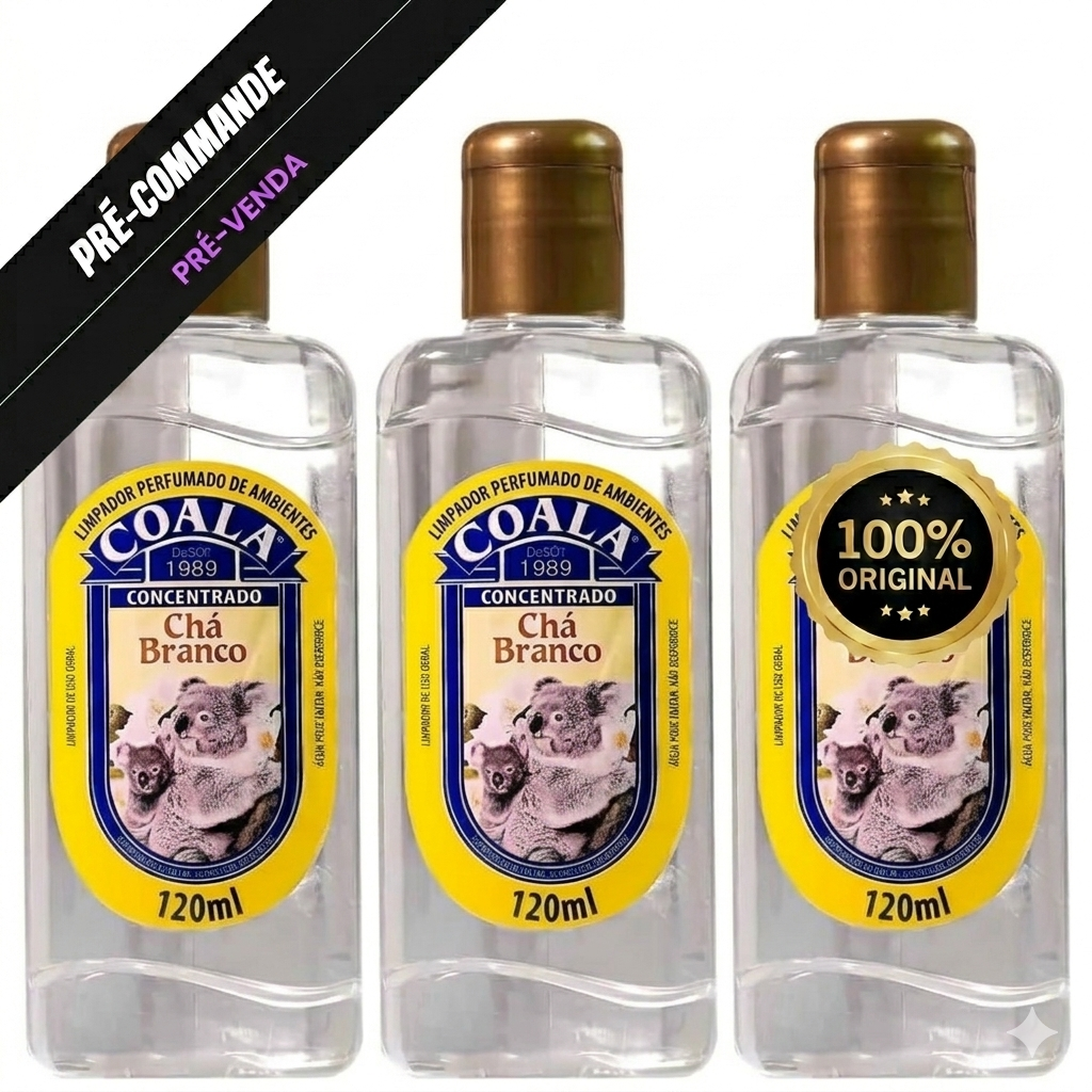 [PRÉ-COMMANDE] Lot de 3 Nettoyants Concentrés Parfumés Coala – Thé Blanc (3 x 120ml) |