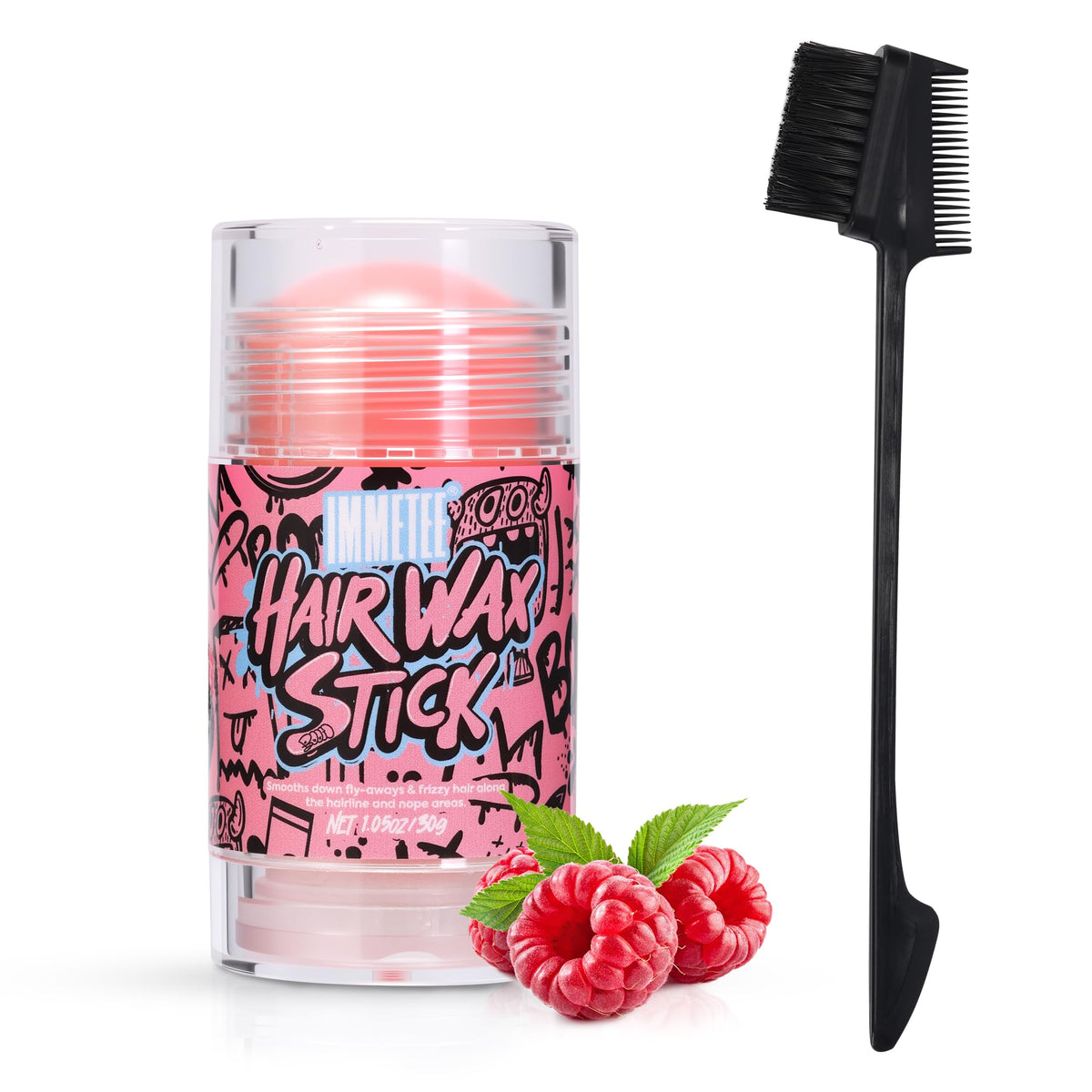Cire Coiffante en Stick Anti-Frisottis Framboise 30 g - immetee