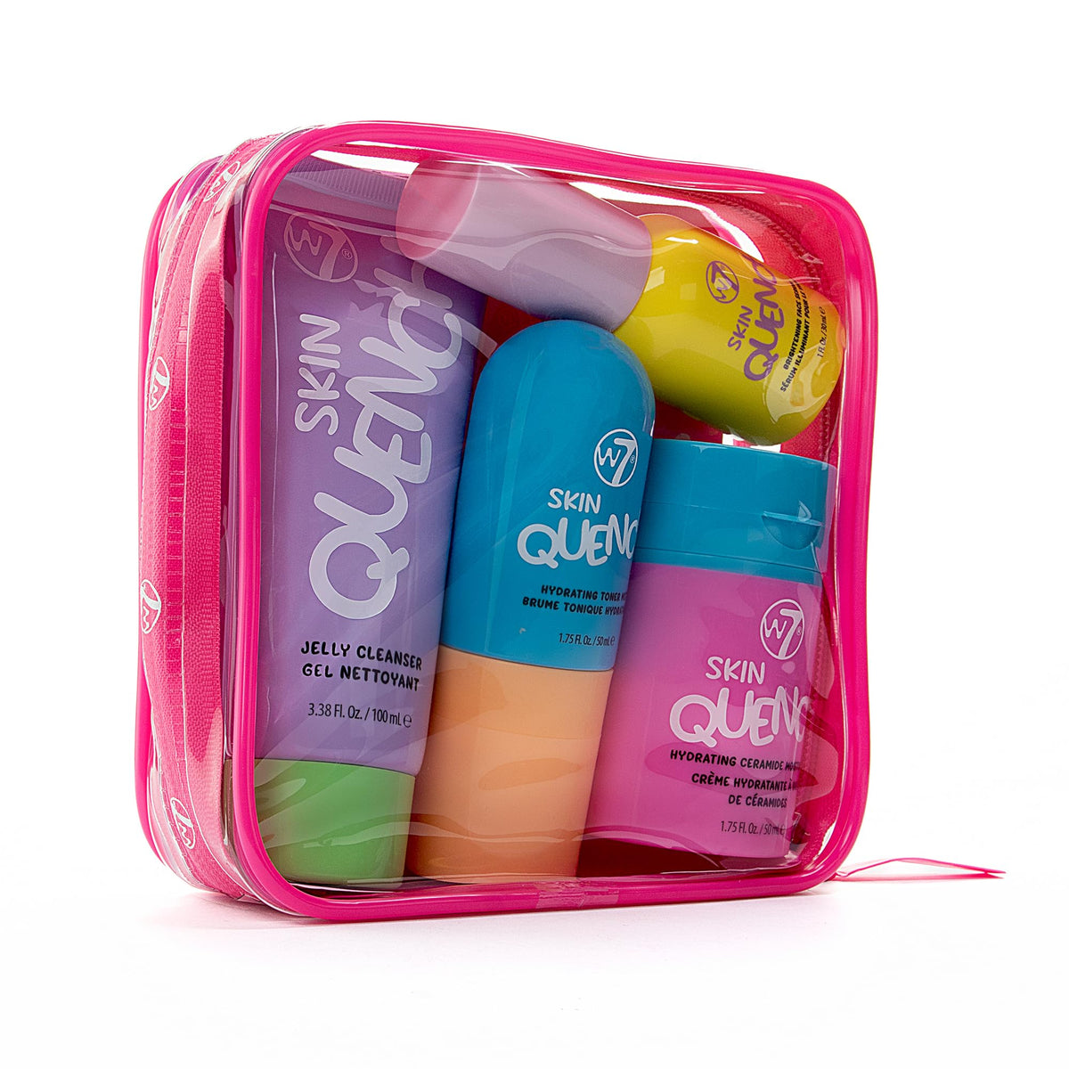 Skin Quench Coffret Cadeau Soins Visage Hydratants (Nettoyant, Tonique, Crème) - W7