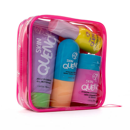 Skin Quench Coffret Cadeau Soins Visage Hydratants (Nettoyant, Tonique, Crème) - W7