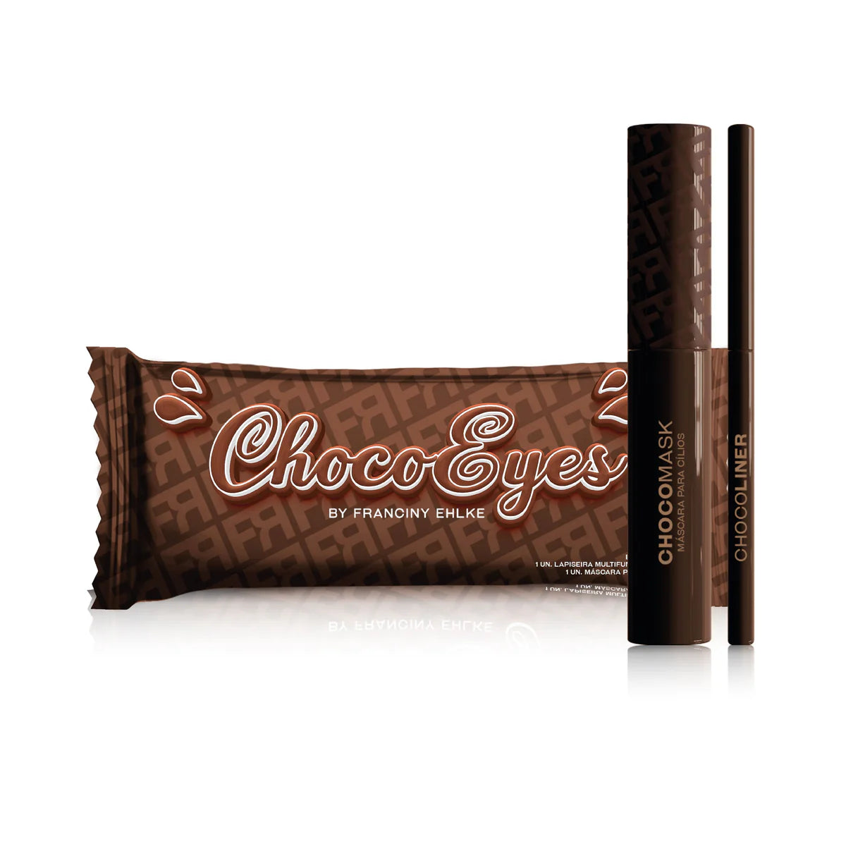 KIT FRAN CHOCOEYES MASQUE CILS MARRON ET CRAYON MULTIFONCTIONNEL PAR FRANCINY EHLKE