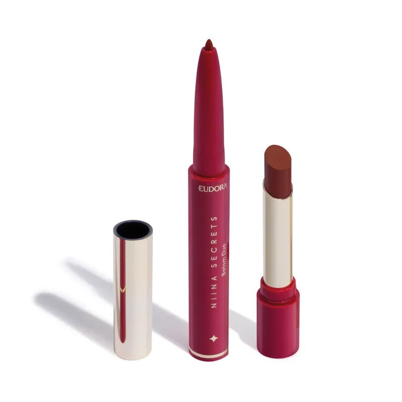 Rouge à lèvres noisette Duo Perfect Match Niina Secrets 1,65g