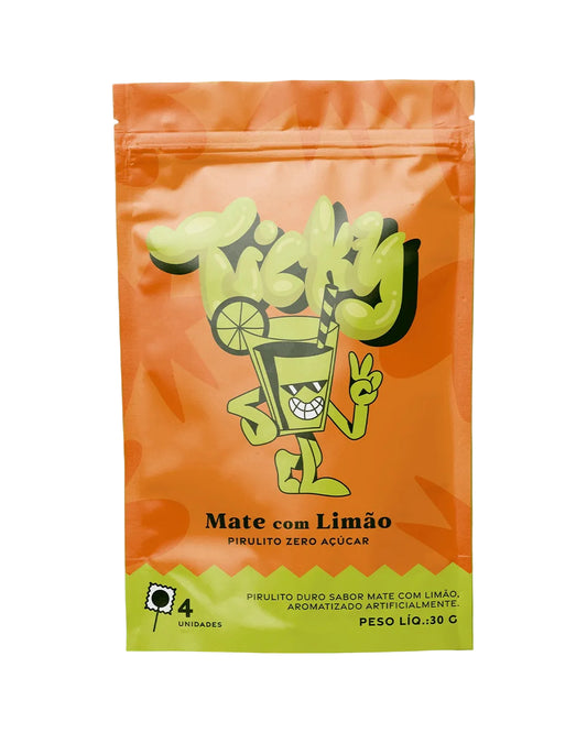Sucette Sans Sucre Maté Citron à l'unité Ticky