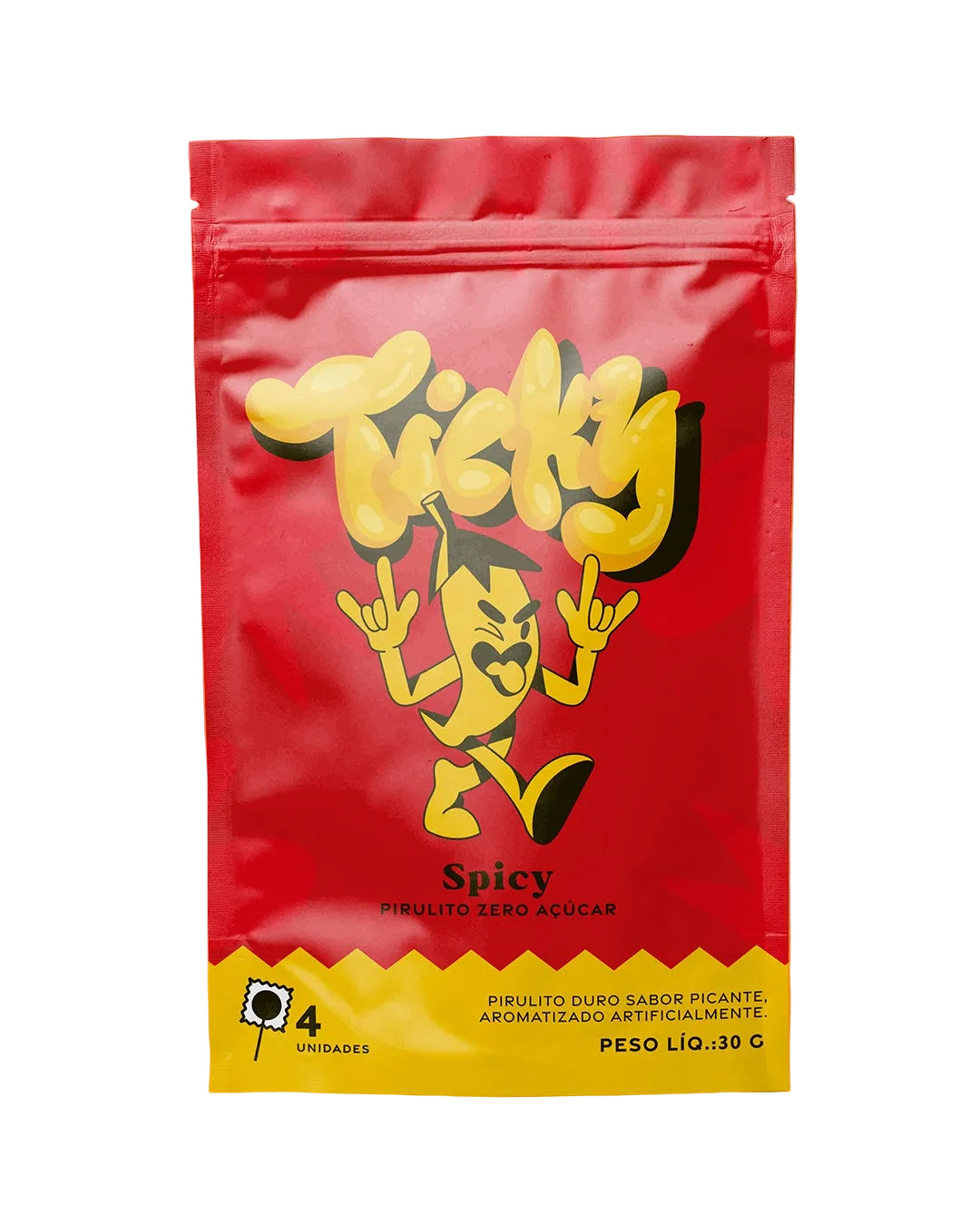 Sucette Sans Sucre Spicy à l'unité Ticky