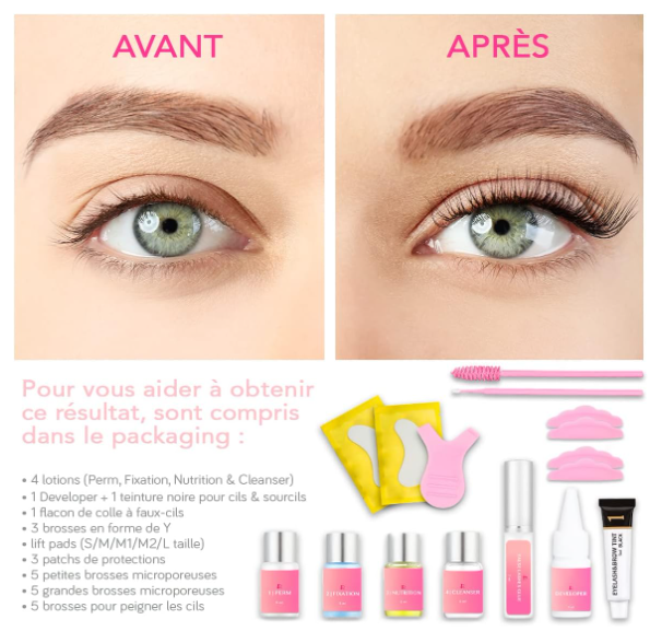 Kit profissional de extensões de cílios coloridos