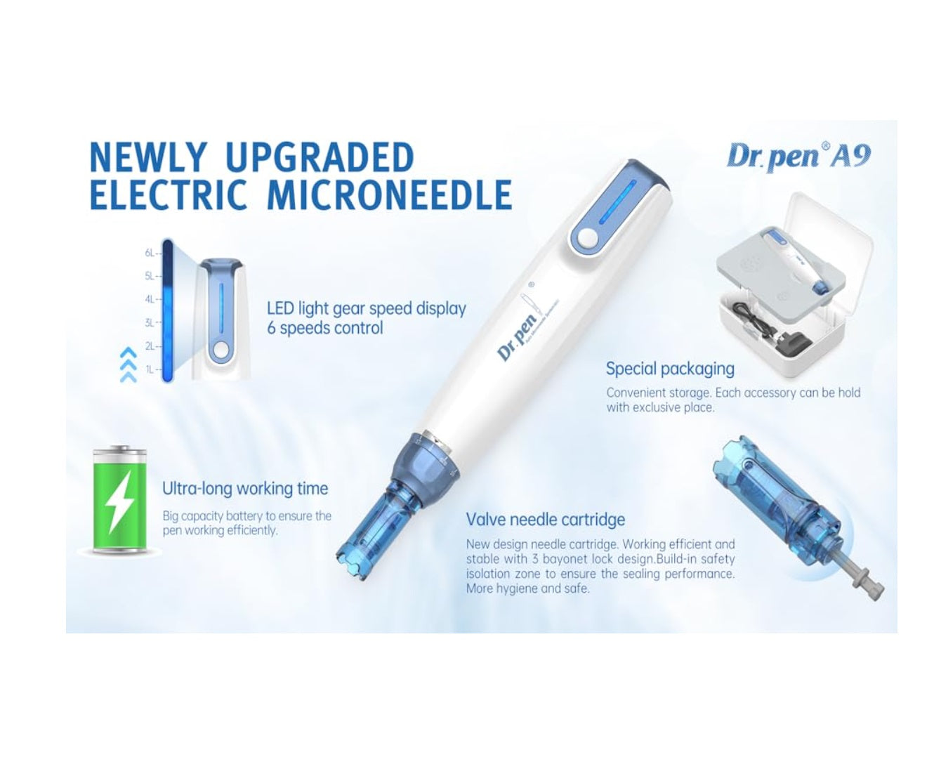 Dr.Pen A9 Dermapen Microagulha Elétrica