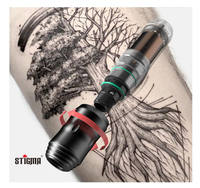 Kit de tatuagem sem fio com 2 baterias