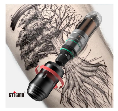 Kit de tatuagem sem fio com 2 baterias