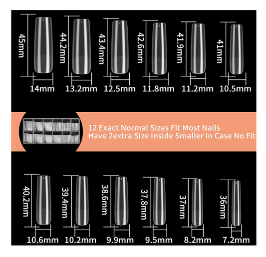 Lot de 240 faux ongles