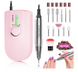 Kit de broca elétrica profissional para unhas, 11 em 1 sem fio, 35.000 rpm