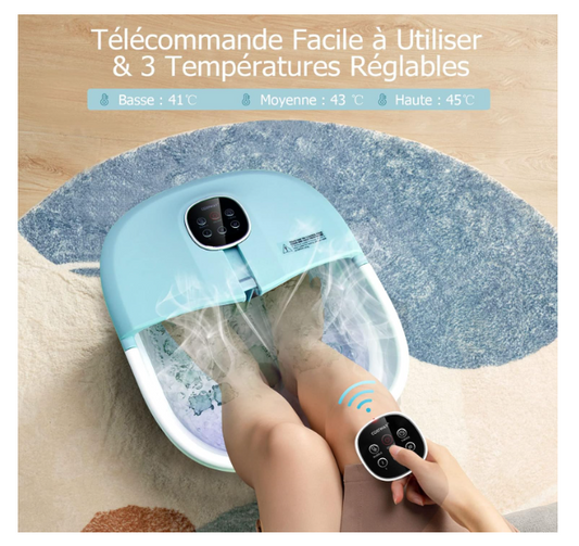 Bassin de Massage Shiatsu des Pieds Hydromassant - Gommage
