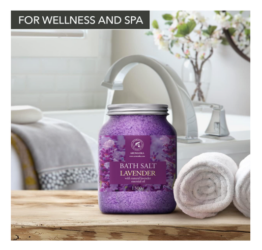 Sel de Bain Lavande 1300g - Sel Marin aux Huiles Essentielles - Aromathérapie